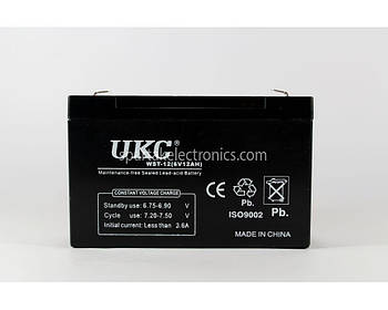 Аккумулятор BATTERY 6V 12A UKC ART 2710 (10)