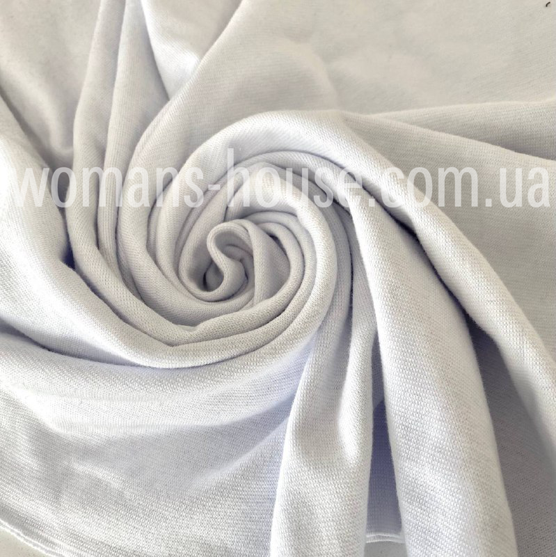 Трикотаж Рибана гладка манжетна гумка ширина 1.2 м (панчохи без шва) 370 grm Білий, фото 1