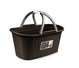 Кошик для білизни Stefanplast Elegance сіро-коричневий 58х38х29,5см 35л (PRO176/2)