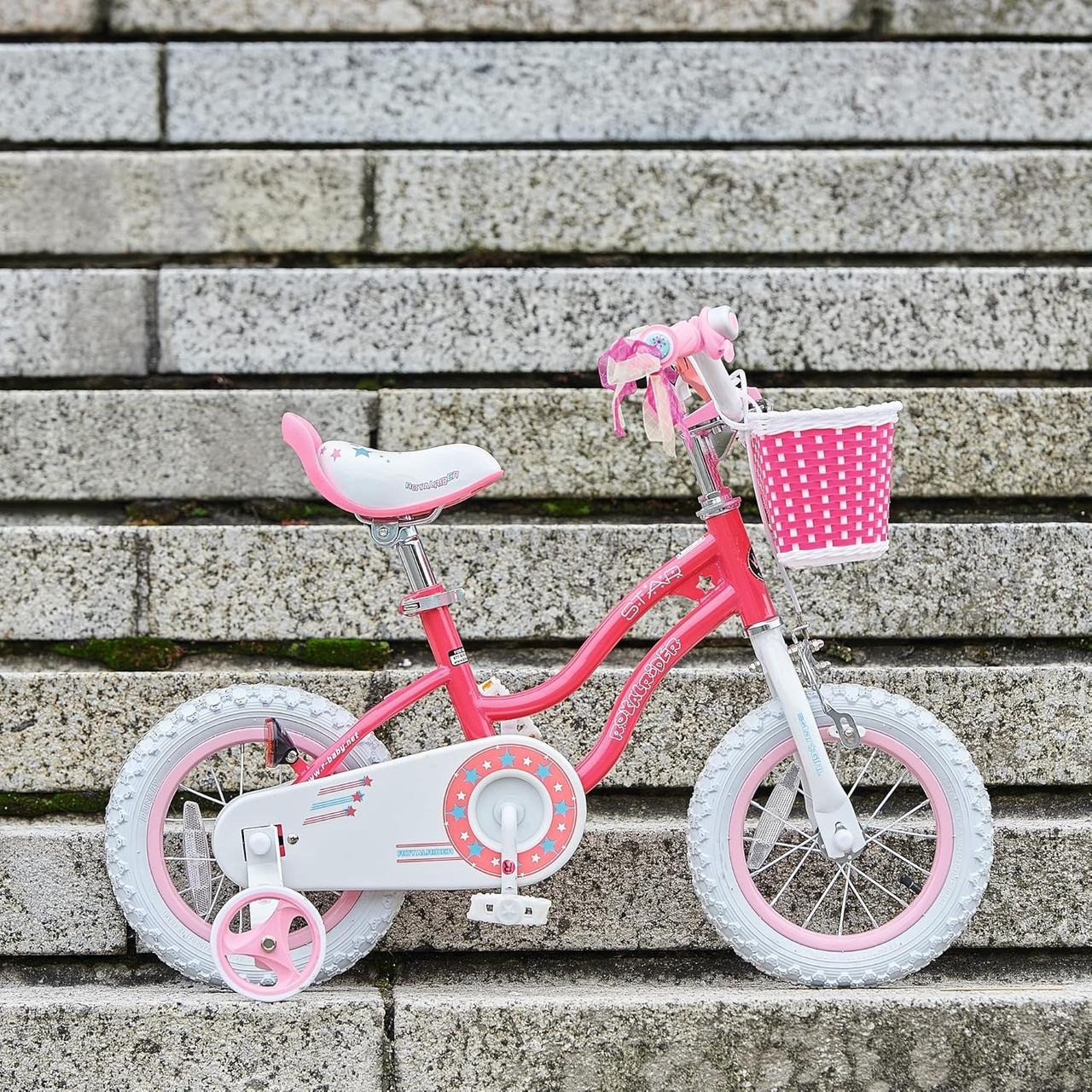 Велосипед дитячий двоколісний на сталевій рамі RoyalBaby Stargirl 16" зріст 100-120 см 4-7 років Рожевий, фото 1