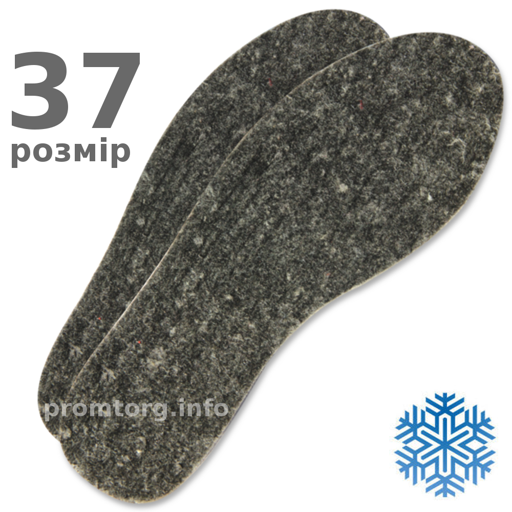 Устілки для взуття зимові Фетр 37 розмір (24.5 см) - фото 3 - id-p435704848
