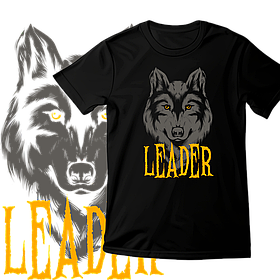 Футболка унісекс Stedman з принтом LEADER XS чорна