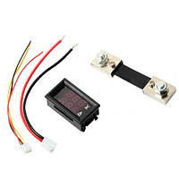 Популярний! Цифровий вольтметр амперметр до 100В, 50А, LED із шунтом - Краща якість тільки на Nukleon.com.ua