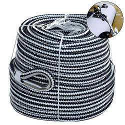 Якірна мотузка Weekender 7861030. 10мм/30м. Чорно-біла. Фал човновий.