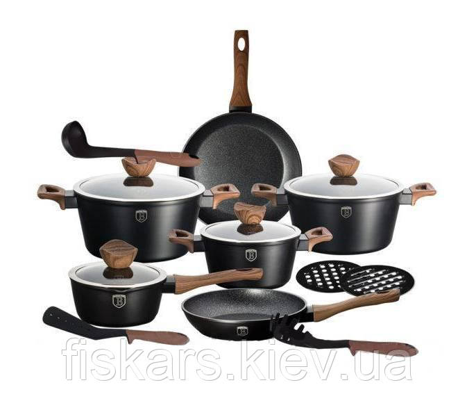 Набір посуду Berlinger Haus Ebony Rosewood Collection 15 предметів (BH-1537)