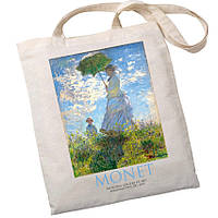 Екошопер BookOpt ВК4087 MONET Жінка з парасолькою бежевий