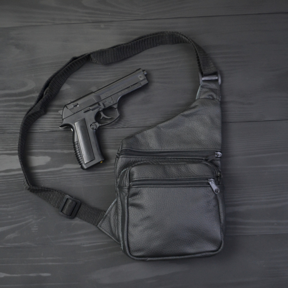 Подарунковий набір 2В1! Сумка шкіряна + професійний ліхтар: POLICE BL-X71-P50