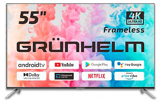 Телевізор Grunhelm 55U700-GA11V Smart TV/T2, UHD, 11 android, voice control