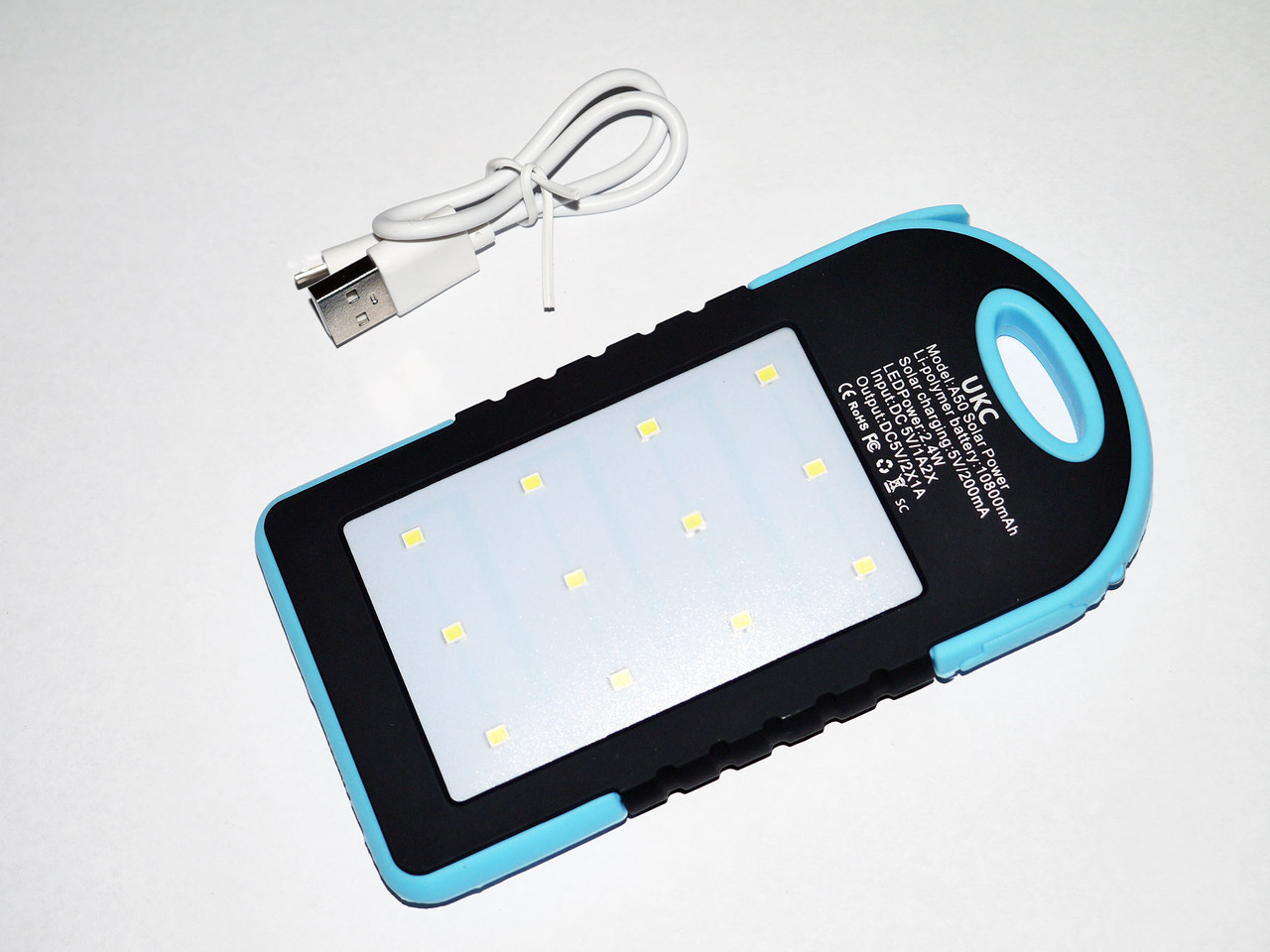 Портативний зарядний устройст Power Bank UKC 10800mah 2 в 1 Solar+Led