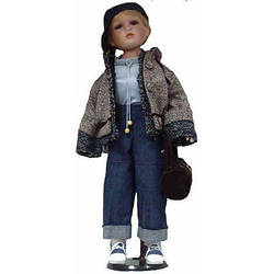 Порцелянова лялька хлопчик Кріс,63 см