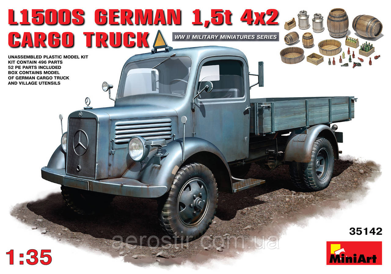 Вантажний автомобіль Mercedes-Benz L1500S 1/35 MiniART 35142