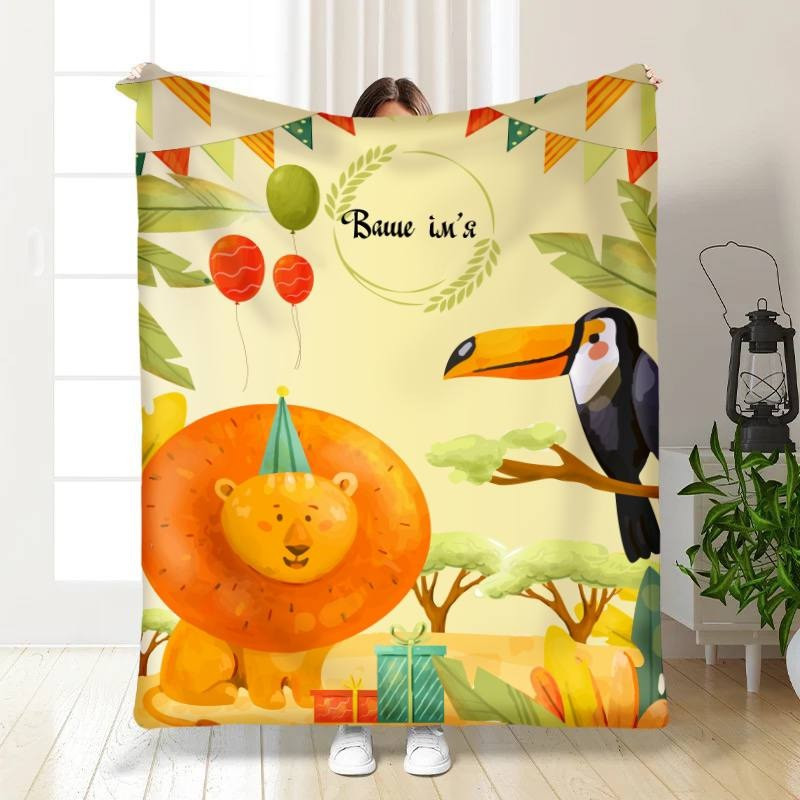 Плед 3D іменний Дитячий Саванна 3319_A 15660 160х200 см, фото 1