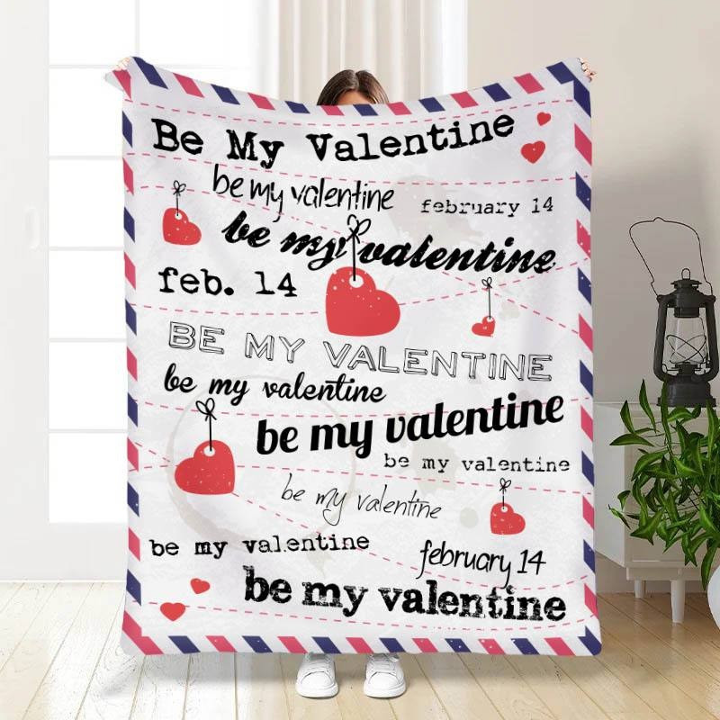 Плед 3D з побажаннями "Be My Valentine" 3301_A 15624 160х200 см
