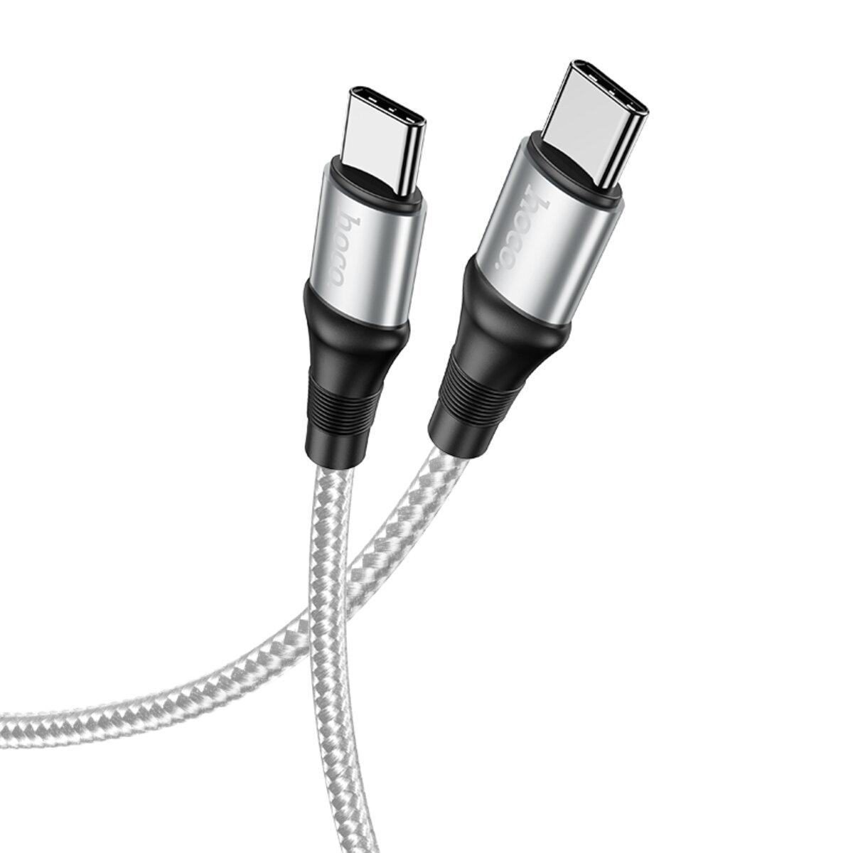 Кабель HOCO X50 Type-C to Type-C Exquisito 100W charging data cable(L=2M) Gray, фото 1