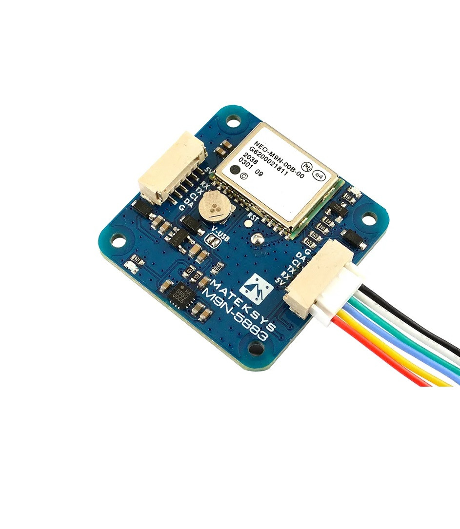 GPS модуль для дрона Matek Systems M9N-5883 GNSS, 32X32X10mm, 14.5 грам, компас QMC5883L