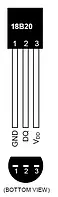 Датчик температури DS18B20 - цифровий 1-Wire THT