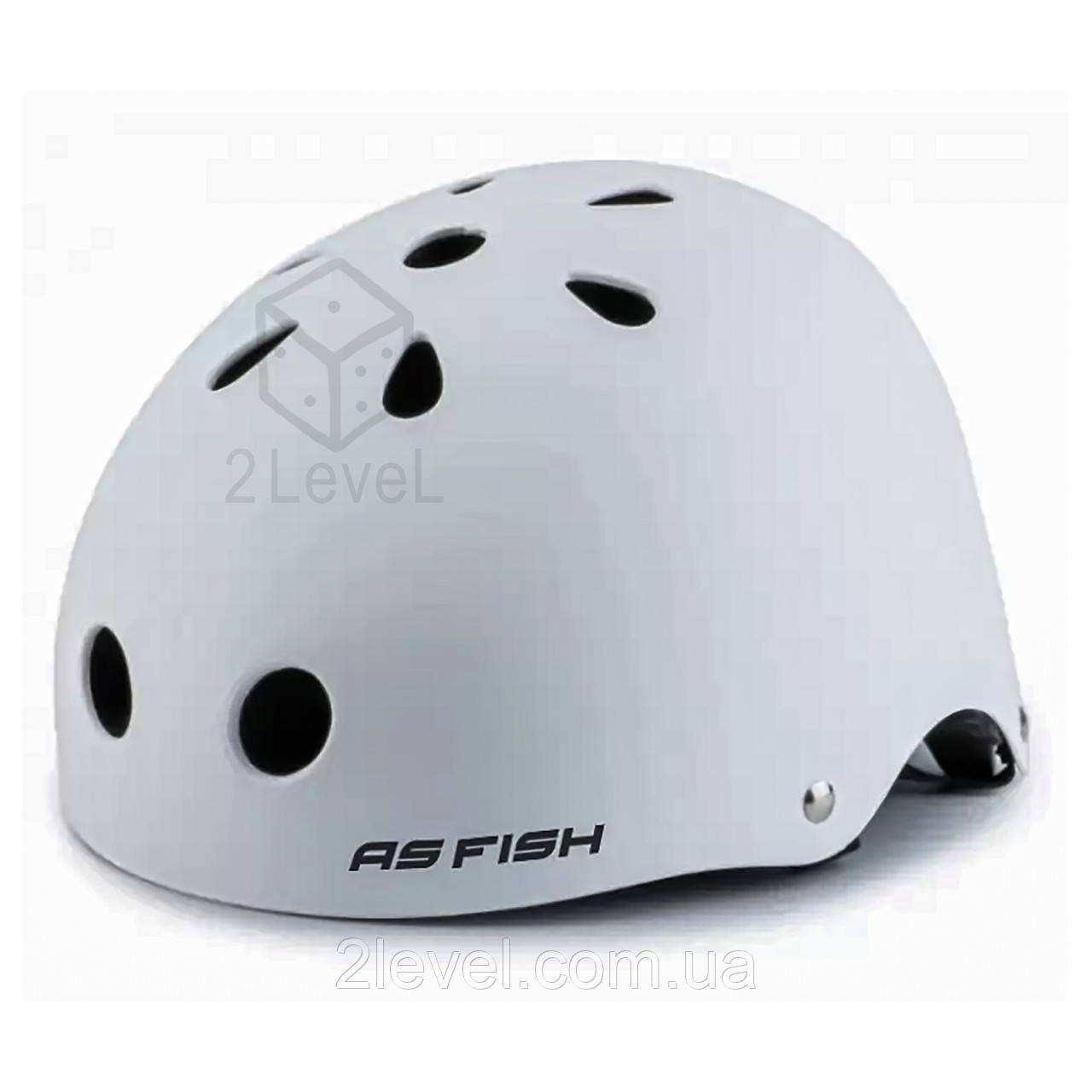 Шолом для роликів AS-Fish Pro Білий Розмір S Міцний шолом для роликів AS-Fish Pro Шолом для слайдів і швидкості