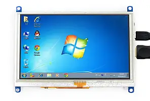 Сенсорний екран G - резистивний LCD TFT 5 &#039;&#039; 800x480px HDMI + USB для Raspberry Pi 4B / 3B + / 3B / 2B / Zero -
