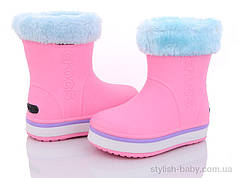 Взуття для негоди гуртом в Одесі. Дитячі гумові чоботи бренда Luck Line для дівчаток (рр. з 22 по 29)