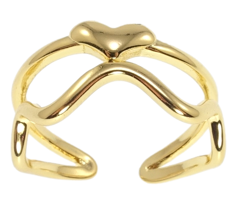 Каблучка Xuping Позолота 14K "Серце" р.16-17