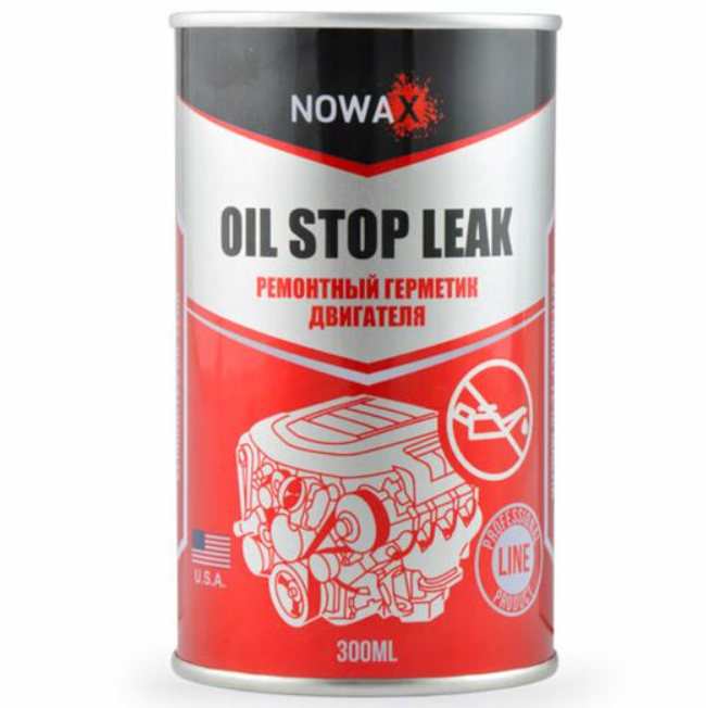 Ремонтний герметик двигуна NOWAX Oil Stop Leak 300 мл Герметик системи змащення двигуна (X-807)
