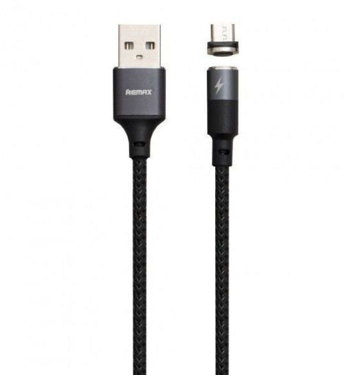 Магнітний дата кабель Remax USB - Micro USB кабель для швидкого заряджання USLION 3A 1м