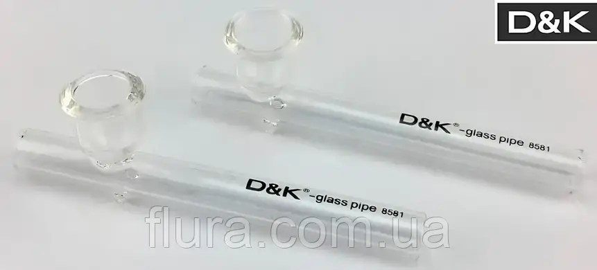 Скляна трубка вапорайзер D&K glass pipe 9см DK-8581 / Трубка зі скла, фото 1