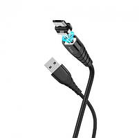 Магнітний кабель USB Hoco X63 Racer magnetic Micro-USB (2,4A/1м) чорний