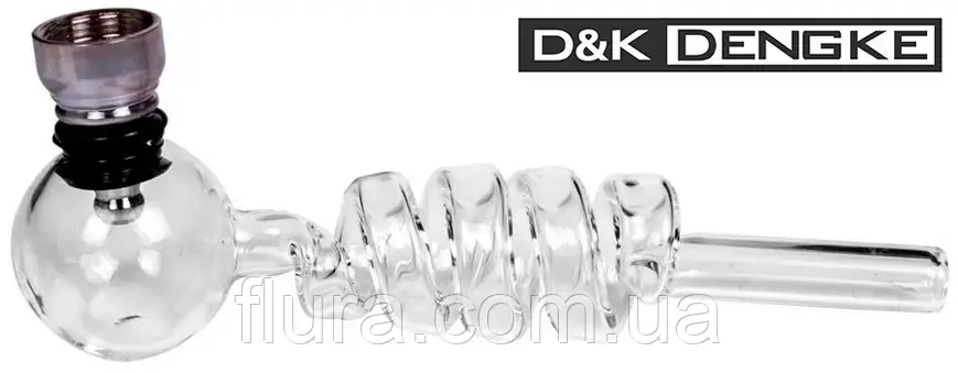 Скляна трубка випарювач з охолодженням D&K Oil-pipe (14см) «Спіраль» DK-8569, фото 1