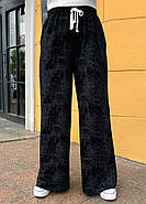 Жіночі вільні штани з поясом на резинці (р.46-48,50-52,54-56,58-60) трикотаж варенка Туреччина, фото 2