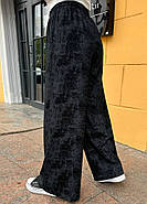 Жіночі вільні штани з поясом на резинці (р.46-48,50-52,54-56,58-60) трикотаж варенка Туреччина, фото 4