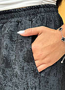 Жіночі вільні штани з поясом на резинці (р.46-48,50-52,54-56,58-60) трикотаж варенка Туреччина, фото 6