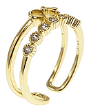 Каблучка Xuping QQMM Позолота 14K "Бант" р.16-17, фото 3