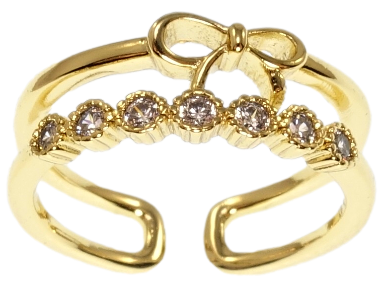 Каблучка Xuping QQMM Позолота 14K "Бант" р.16-17
