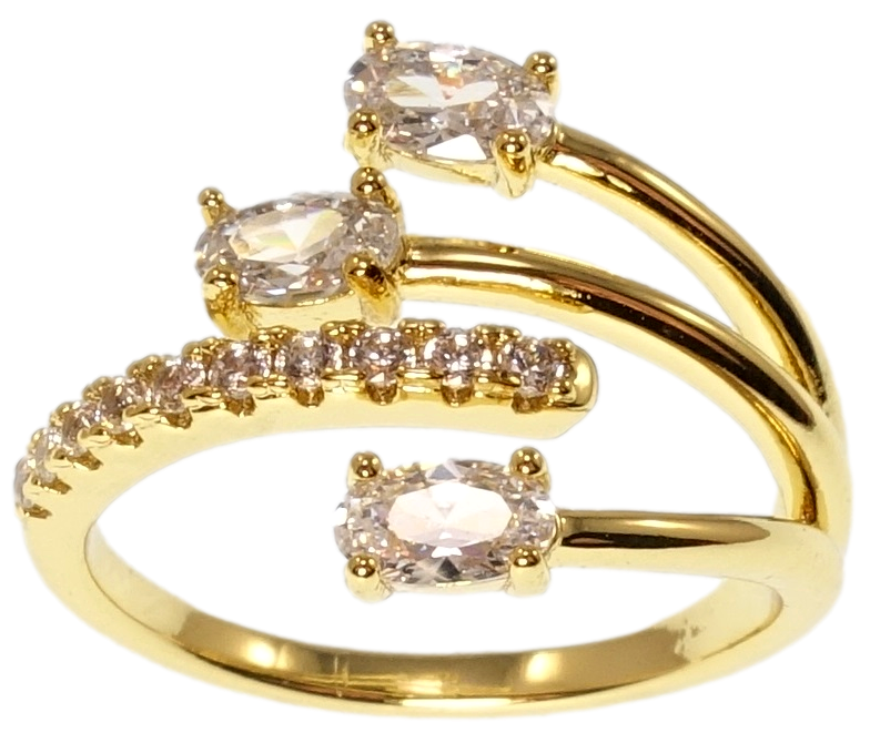 Каблучка Xuping QQMM Позолота 14K "Інкрустація цирконій" р.16-17