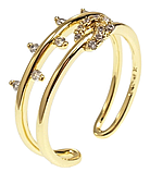 Каблучка Xuping QQMM Позолота 14K "Інкрустація цирконій" р.16-17, фото 3
