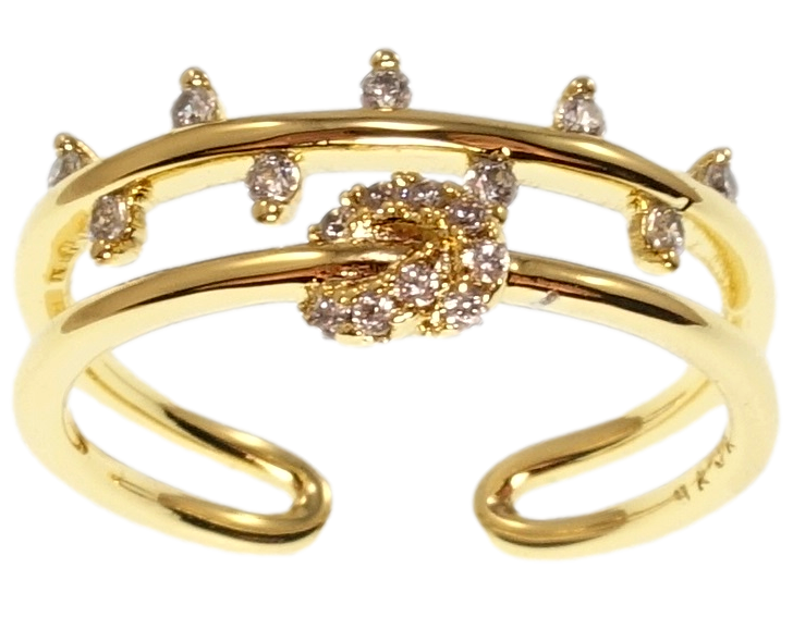 Каблучка Xuping QQMM Позолота 14K "Інкрустація цирконій" р.16-17