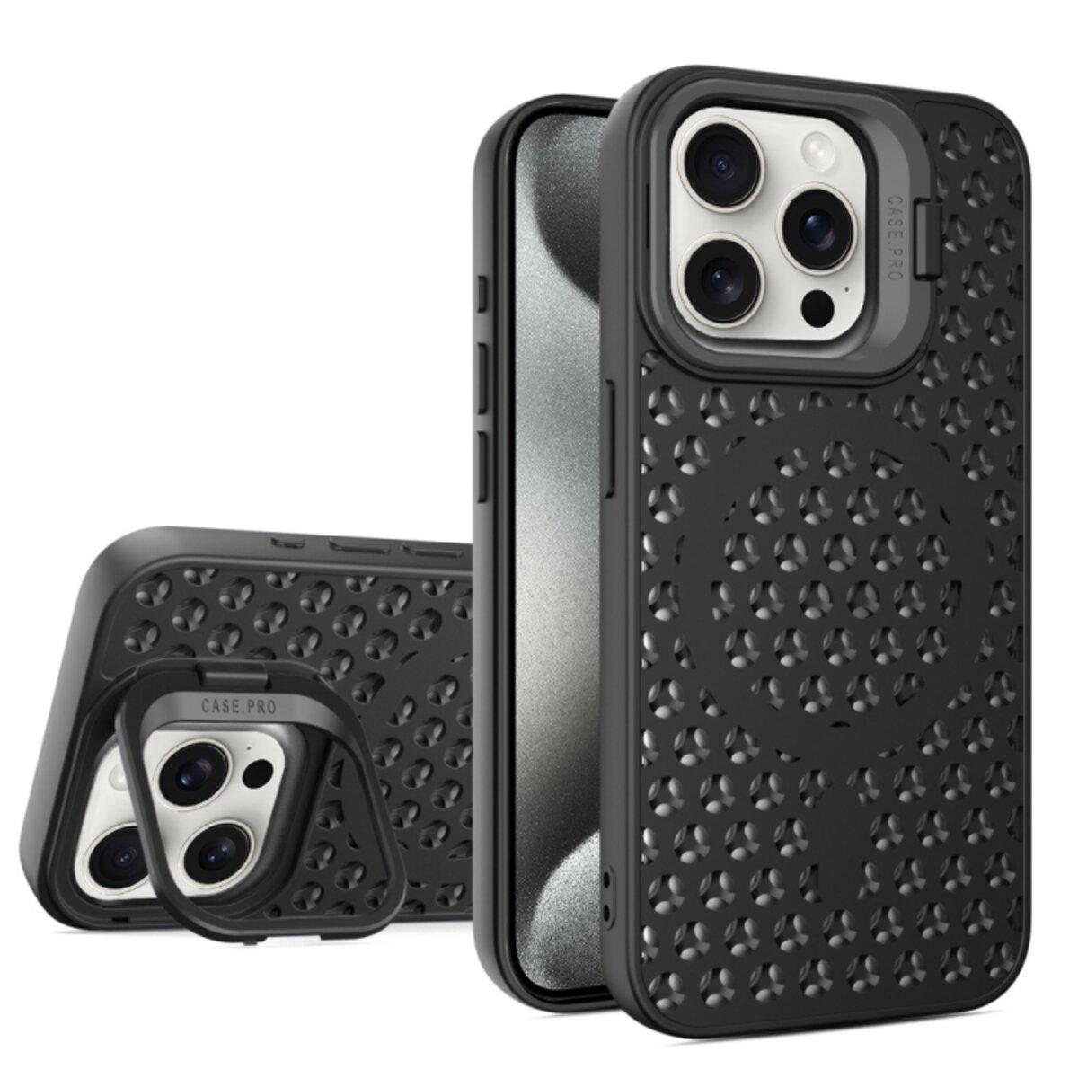 Чохол Cosmic Grater Stand для iPhone 15 Pro Max Black, фото 1
