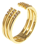Каблучка Xuping QQMM Позолота 14K "Інкрустація цирконієм" р.17-18, фото 3