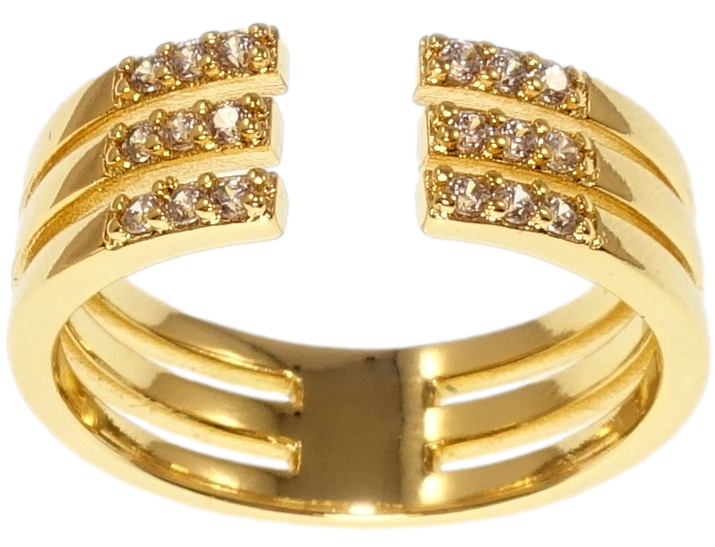 Каблучка Xuping QQMM Позолота 14K "Інкрустація цирконієм" р.17-18
