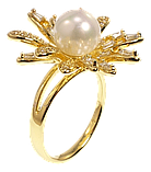 Каблучка Xuping QQMM Позолота 14K "Квітка" р.16-17, фото 3