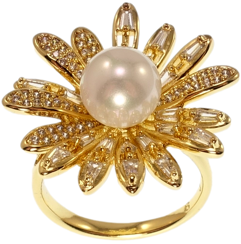 Каблучка Xuping QQMM Позолота 14K "Квітка" р.16-17