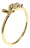 Каблучка Xuping QQMM Позолота 14K "Метелик з кристалом" р.16-17, фото 3