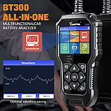 VDIAGTOOL BT300 6В/12В Тестер автомобільних і мотоаб Тест запуску/заряджання (VRLA или SLA) AGM GEL AGMspiral, фото 5