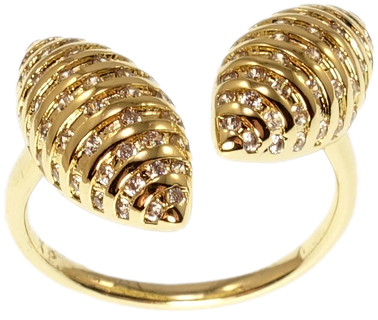 Каблучка Xuping QQMM Позолота 14K "Інкрустація цирконієм" р.17-18