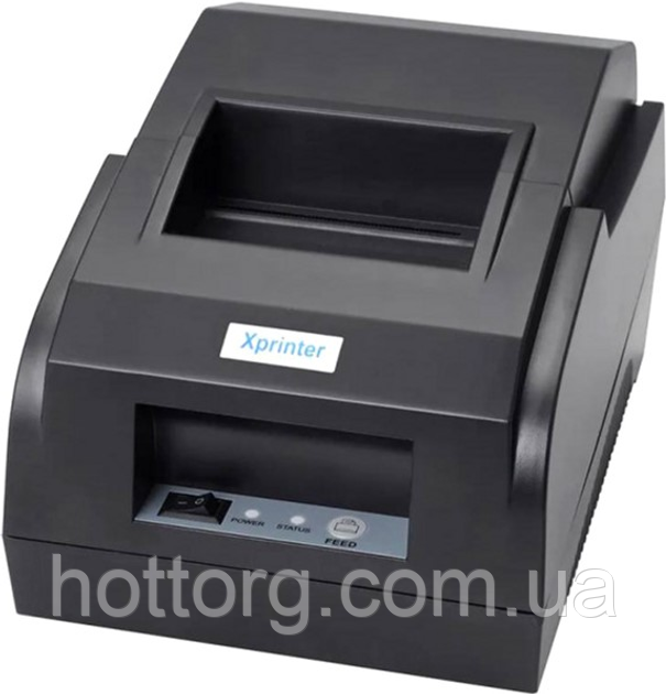 POS-принтер Xprinter XP-58IIZ термодрук, 90 мм/с, стрічка 58 мм, USB, чорний