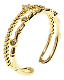 Каблучка Xuping QQMM Позолота 14K "Вставки цирконію" р.16-17, фото 3