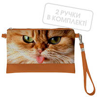 Клатч через плече Рудий кіт 25x15 см (KL_14S014_BR)