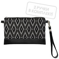 Клатч через плече Орнамент ромби 25x15 см (KL_14S062_BL)
