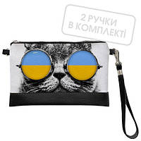 Клатч через плече Кіт в окулярах 25x15 см (KL_14S066_BL)